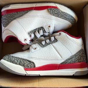 Jordan Kids Shoes White and Red